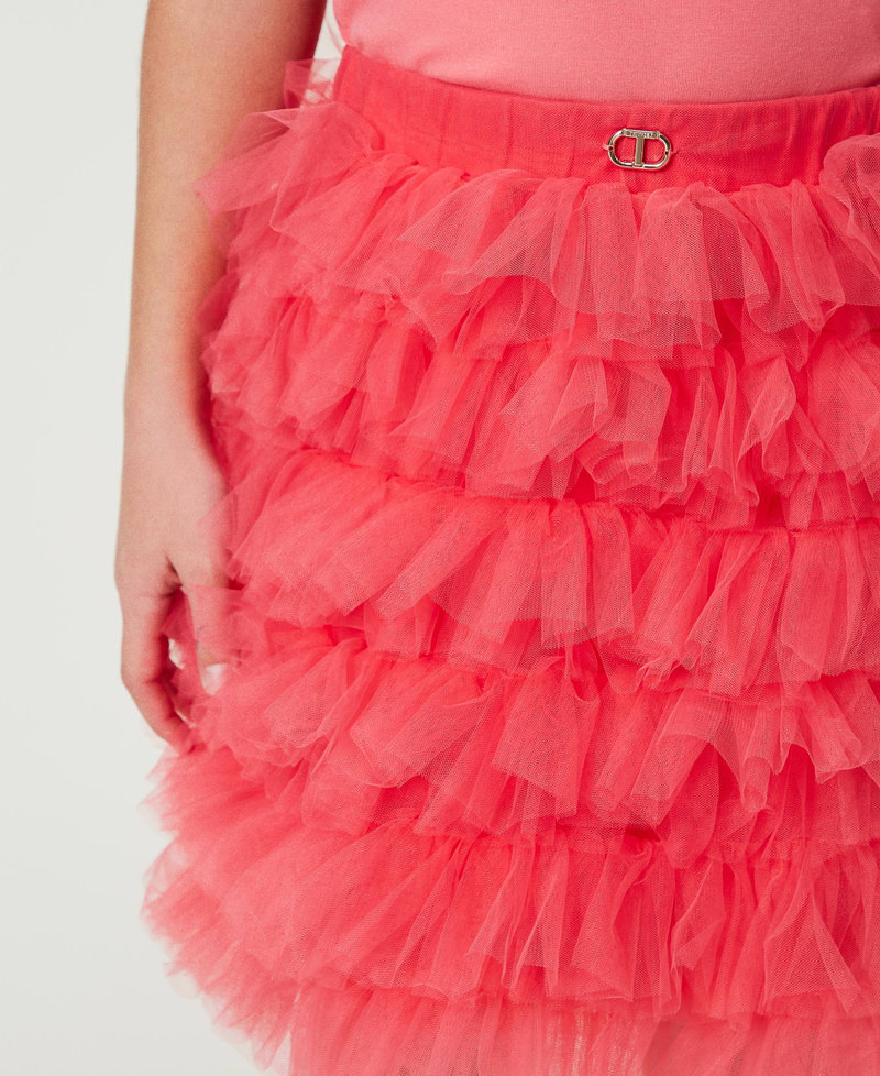 Short flounced tulle skirt