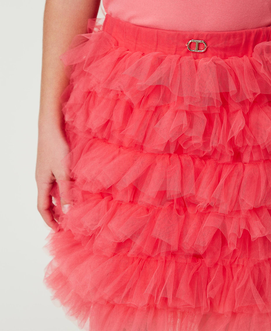 Short flounced tulle skirt