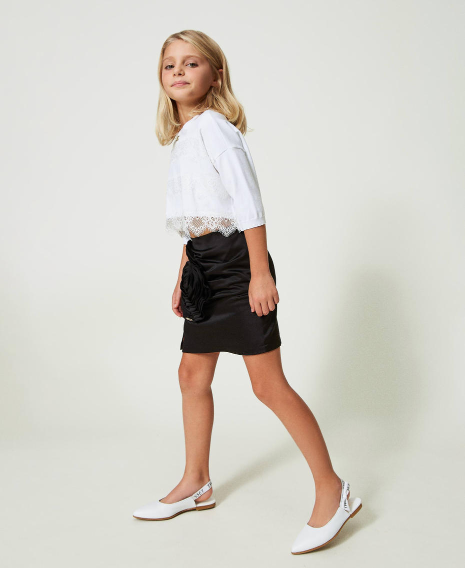 Short duchesse skirt Black Girl 241GJ2171-03