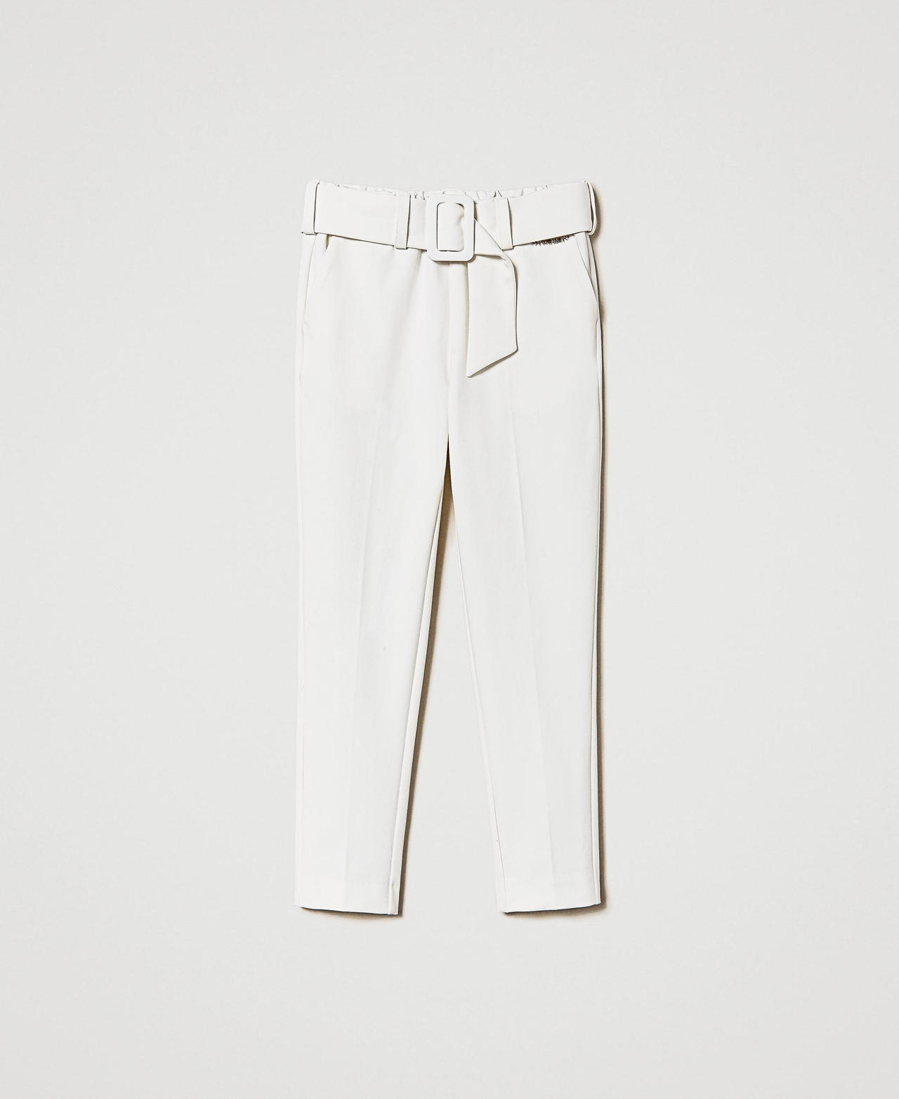 Pantalon cigarette en crêpe