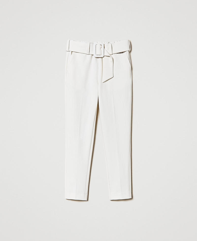 Pantalon cigarette en crêpe