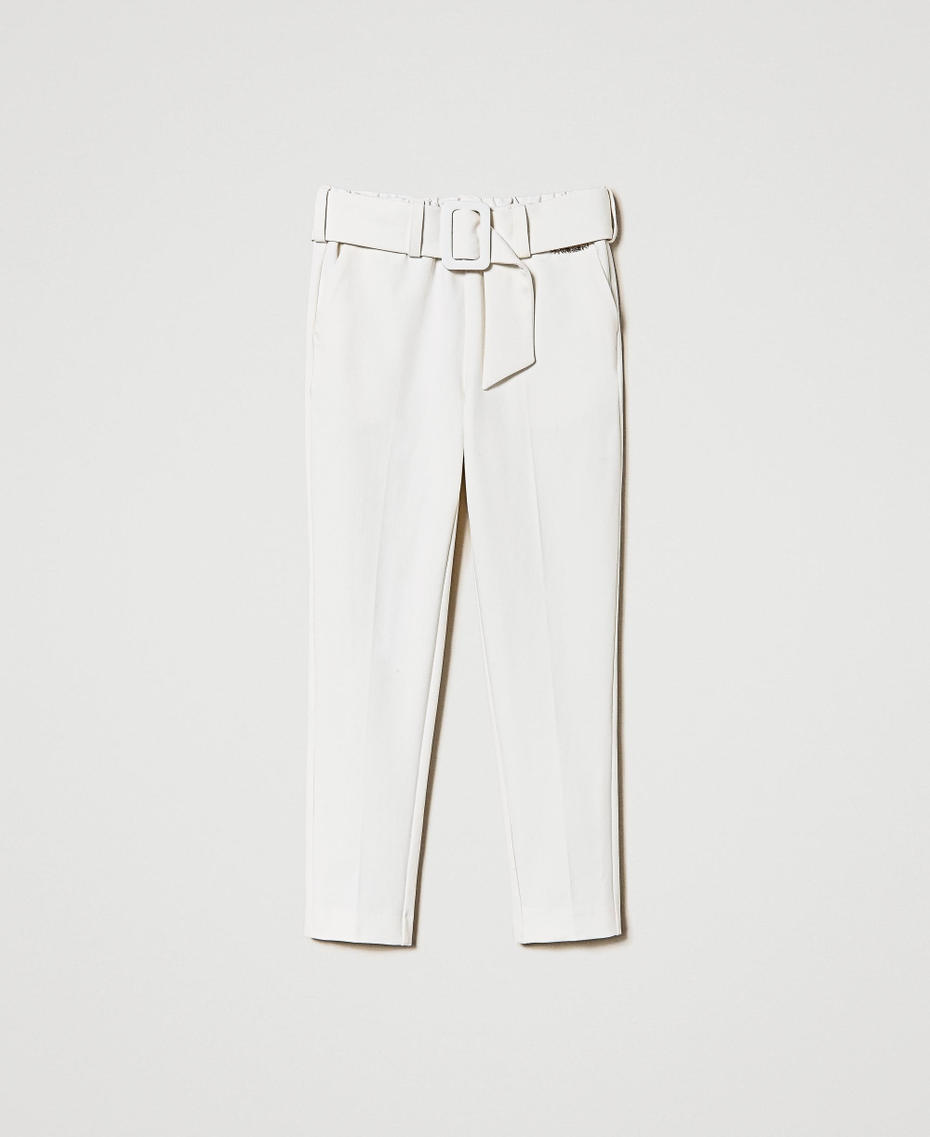 Crêpe cigarette trousers