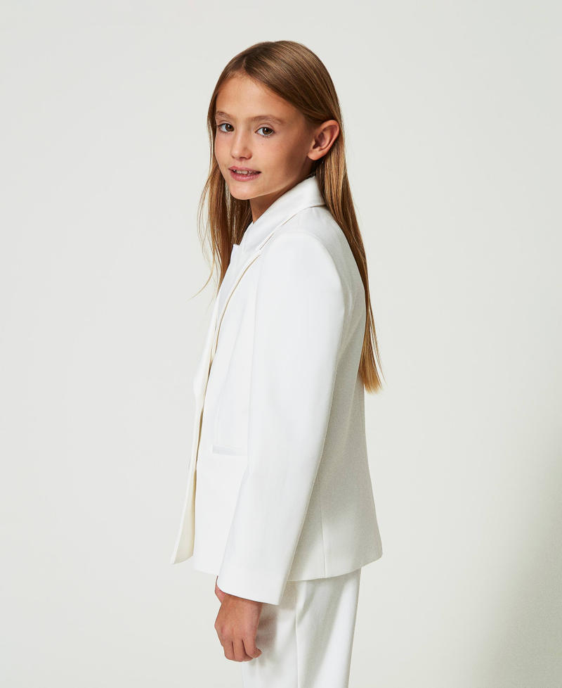 Crepe blazer Girl White TWINSET Milano
