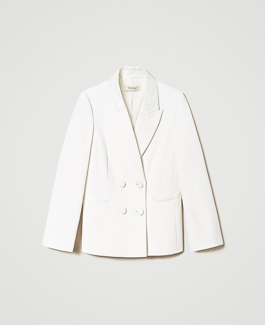 Blazer aus Krepp Lucent White M&auml;dchen 241GJ2183_11271_S0