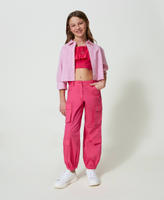 Striped poplin shirt Purple Fuchsia / “Lucent White” Stripe Girl 241GJ2210_11288_T0