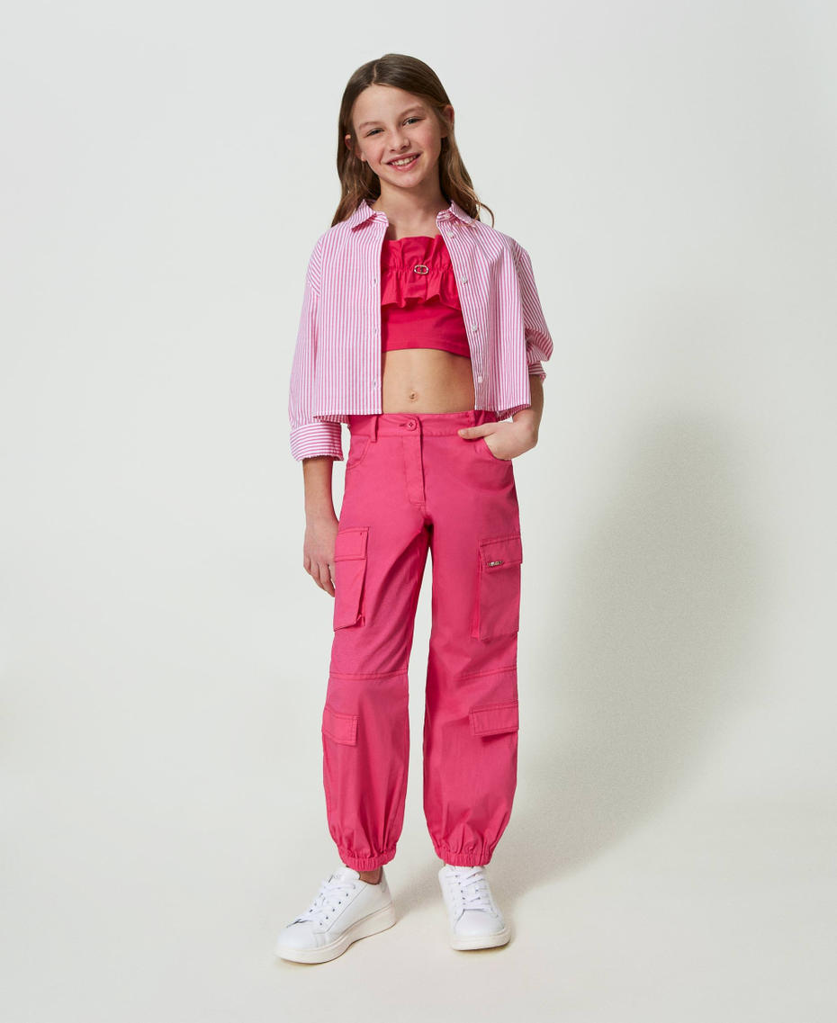 Chemise en popeline rayée