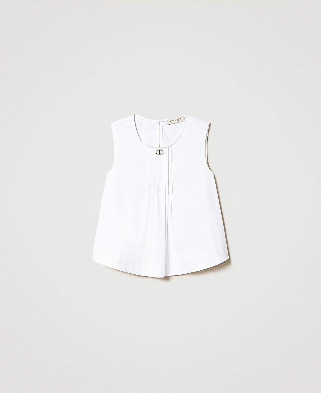 Top with front pleats