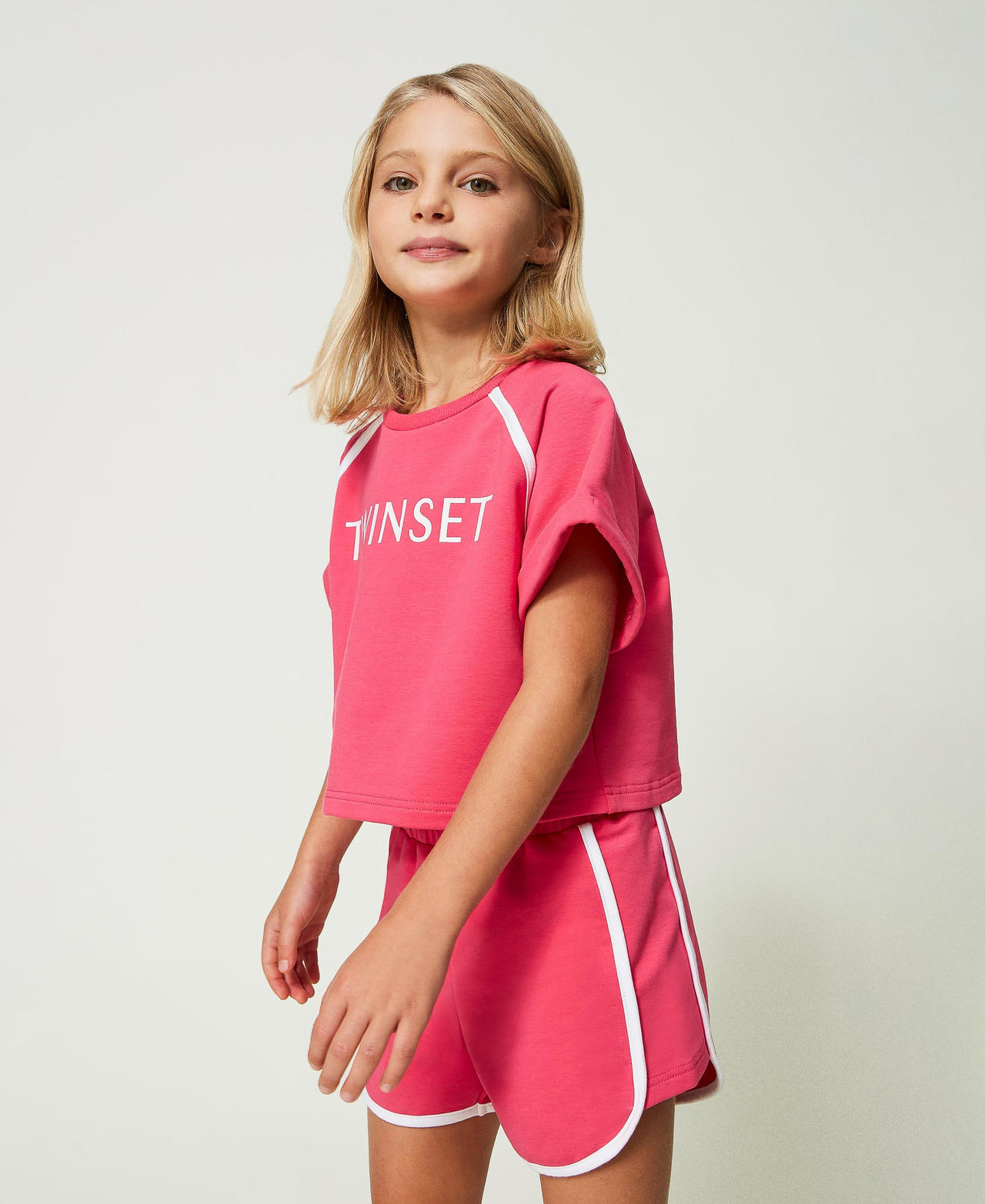 Cotton plush T-shirt and shorts