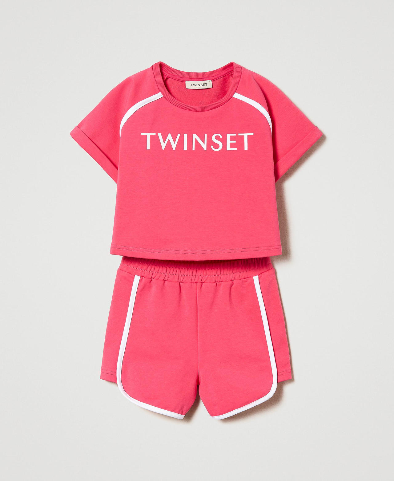 Cotton plush T-shirt and shorts