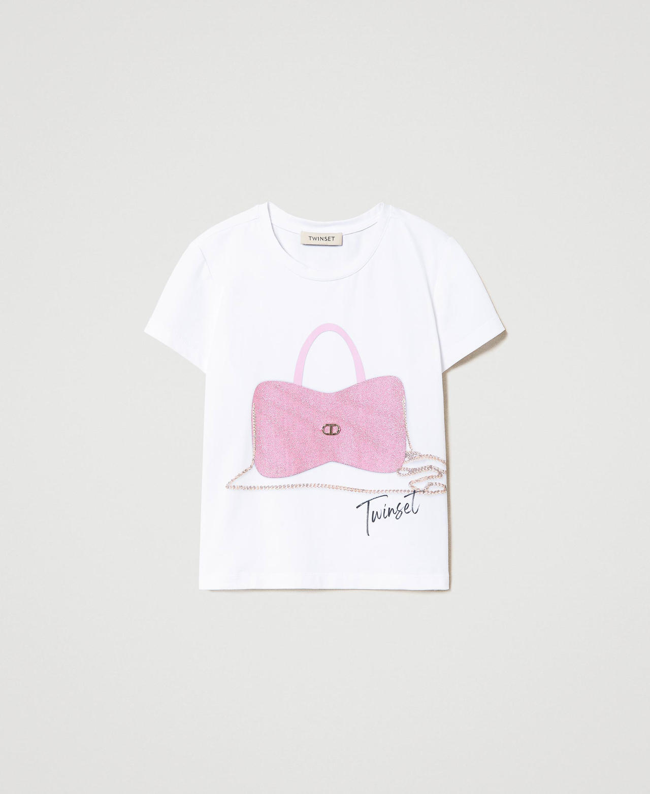 T-shirt with glitter print