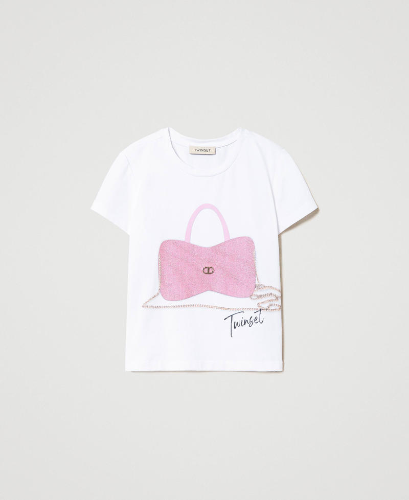 T-shirt with glitter print