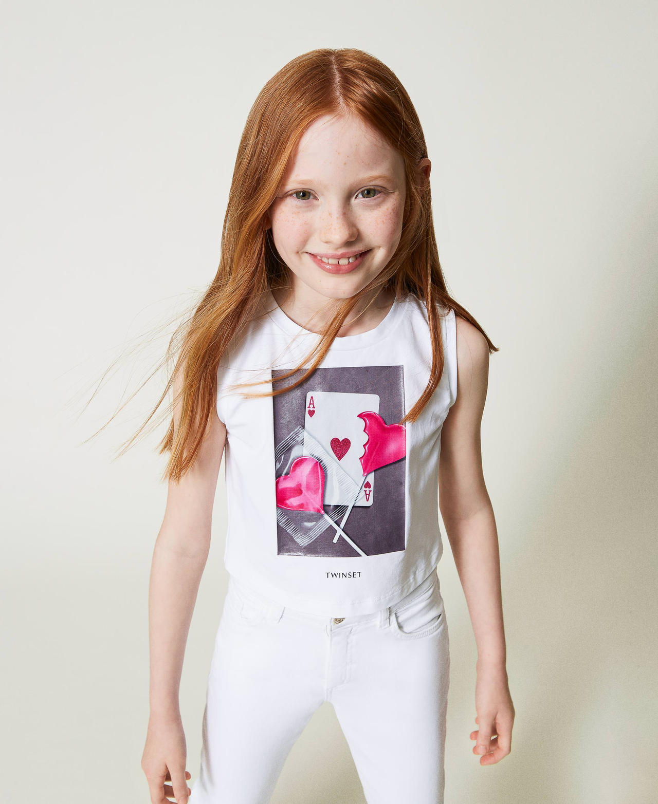 Top cropped con stampa