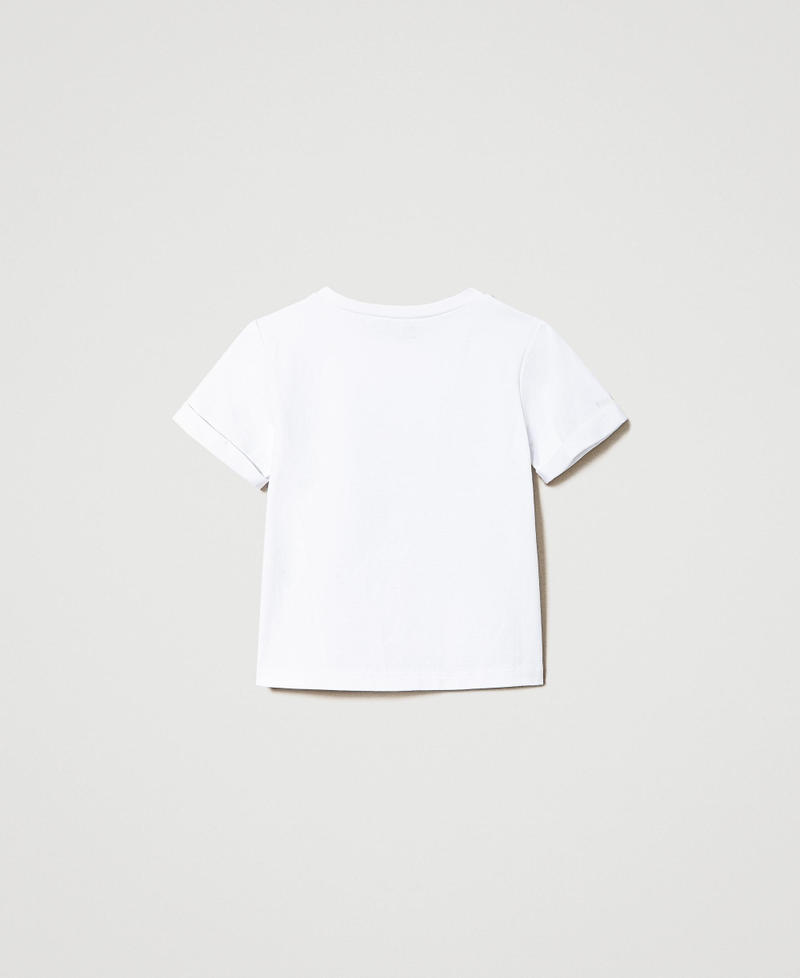 T-shirt avec imprimé et strass