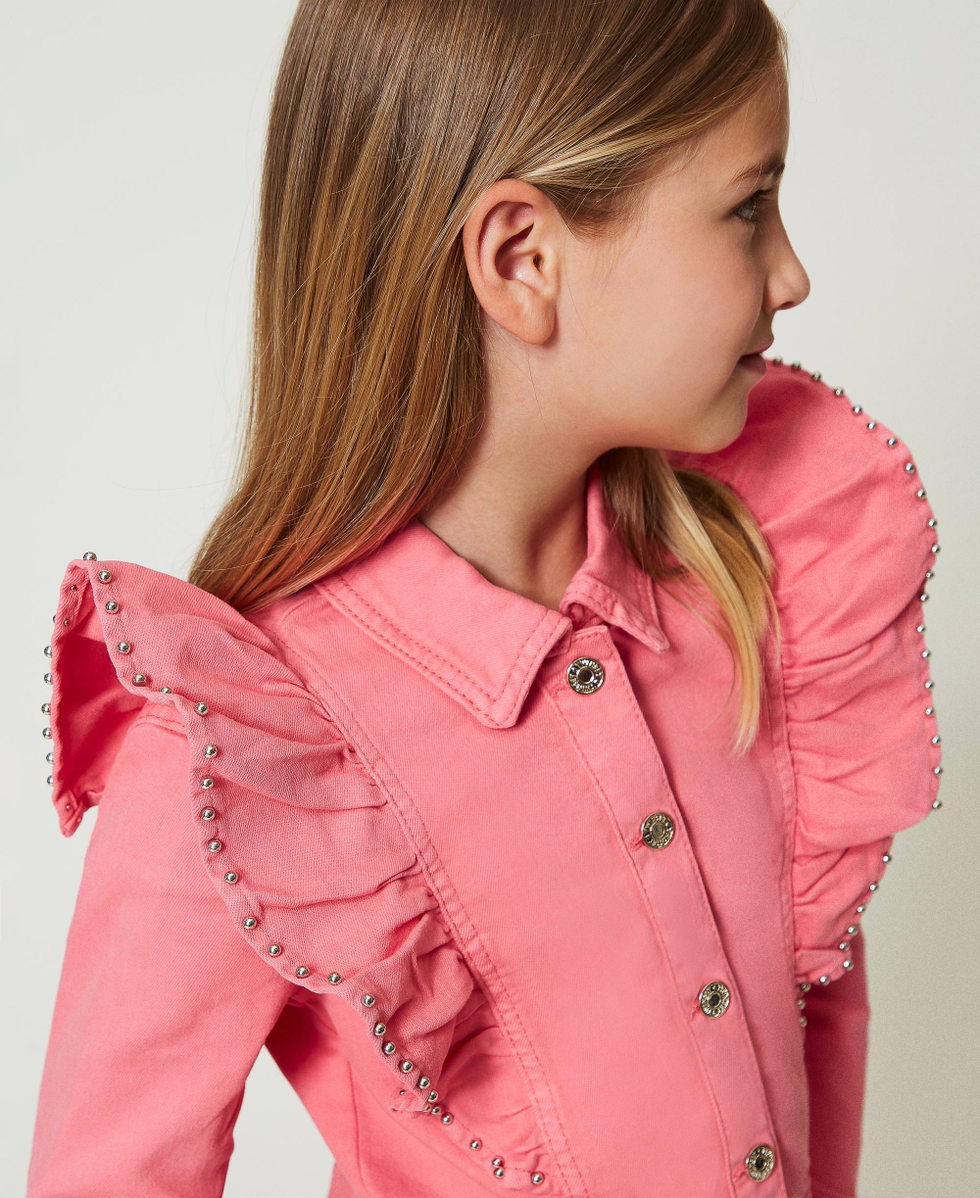 Chaqueta de bull con volantes Rosa "Camelia Rosa" Ni&ntilde;a 241GJ2270_06211_01