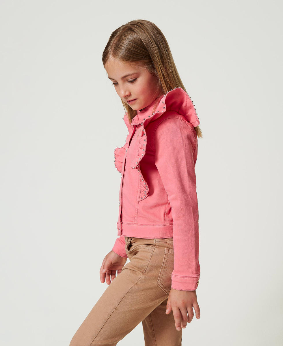 Chaqueta de bull con volantes Rosa "Camelia Rosa" Ni&ntilde;a 241GJ2270_06211_03