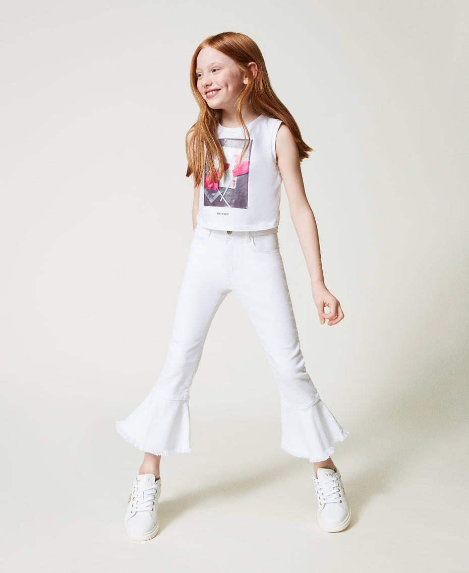 Pantalon évasé en bull