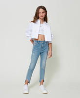 Rhinestone skinny jeans Light Blue Denim Girl 241GJ2281_03672_02