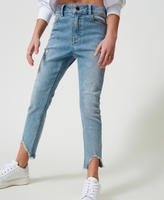 Rhinestone skinny jeans Light Blue Denim Girl 241GJ2281_03672_04