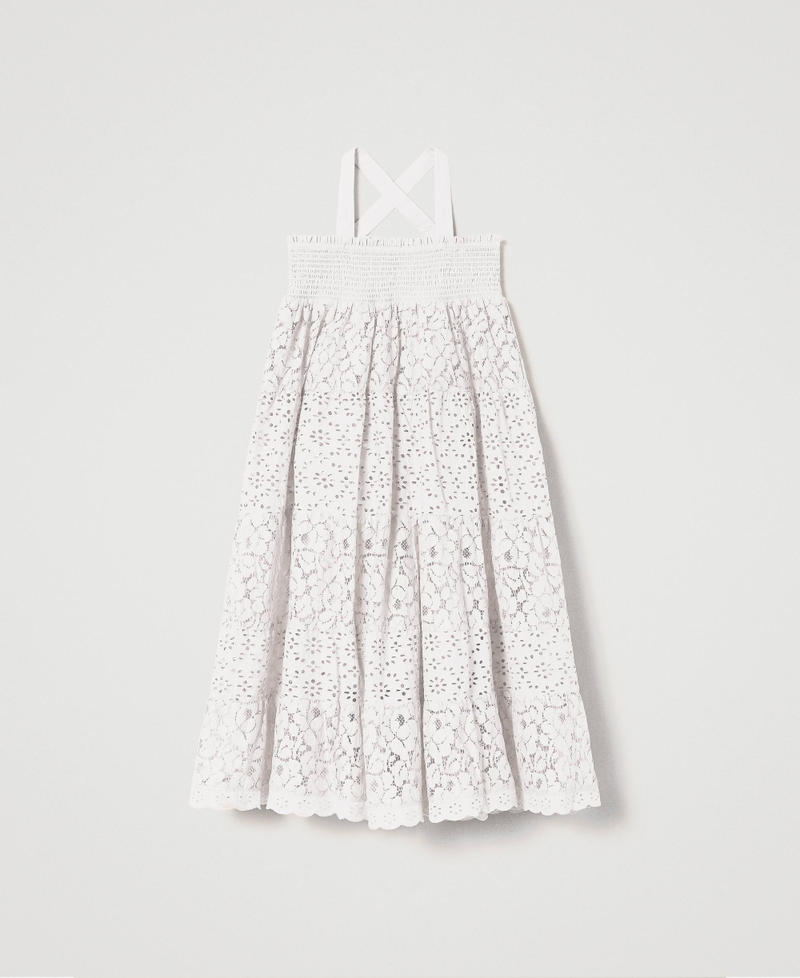 Lace and broderie anglaise skirt-dress
