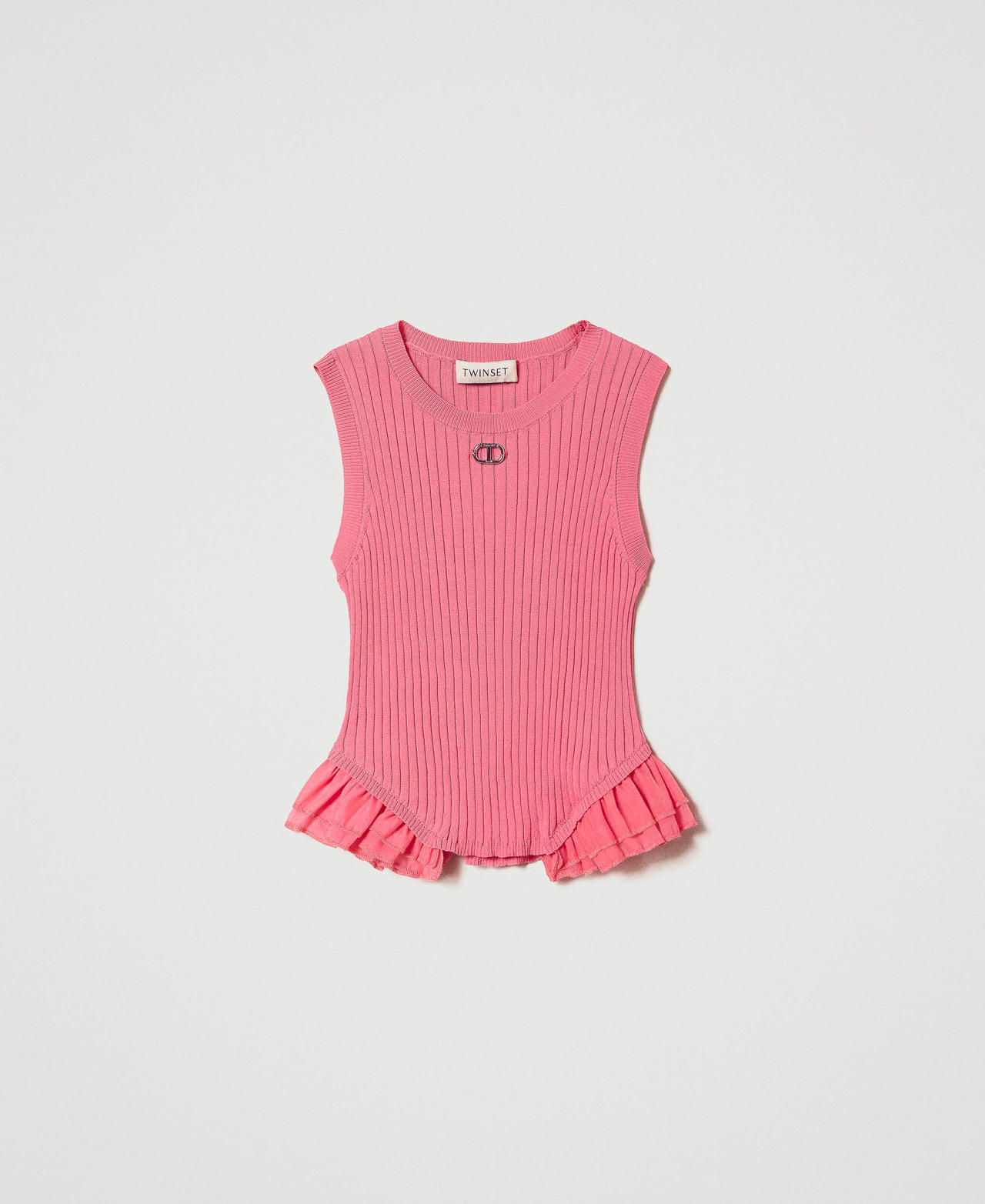 Top avec volants en organza