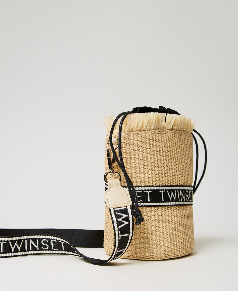 Bucket bag with jacquard logo