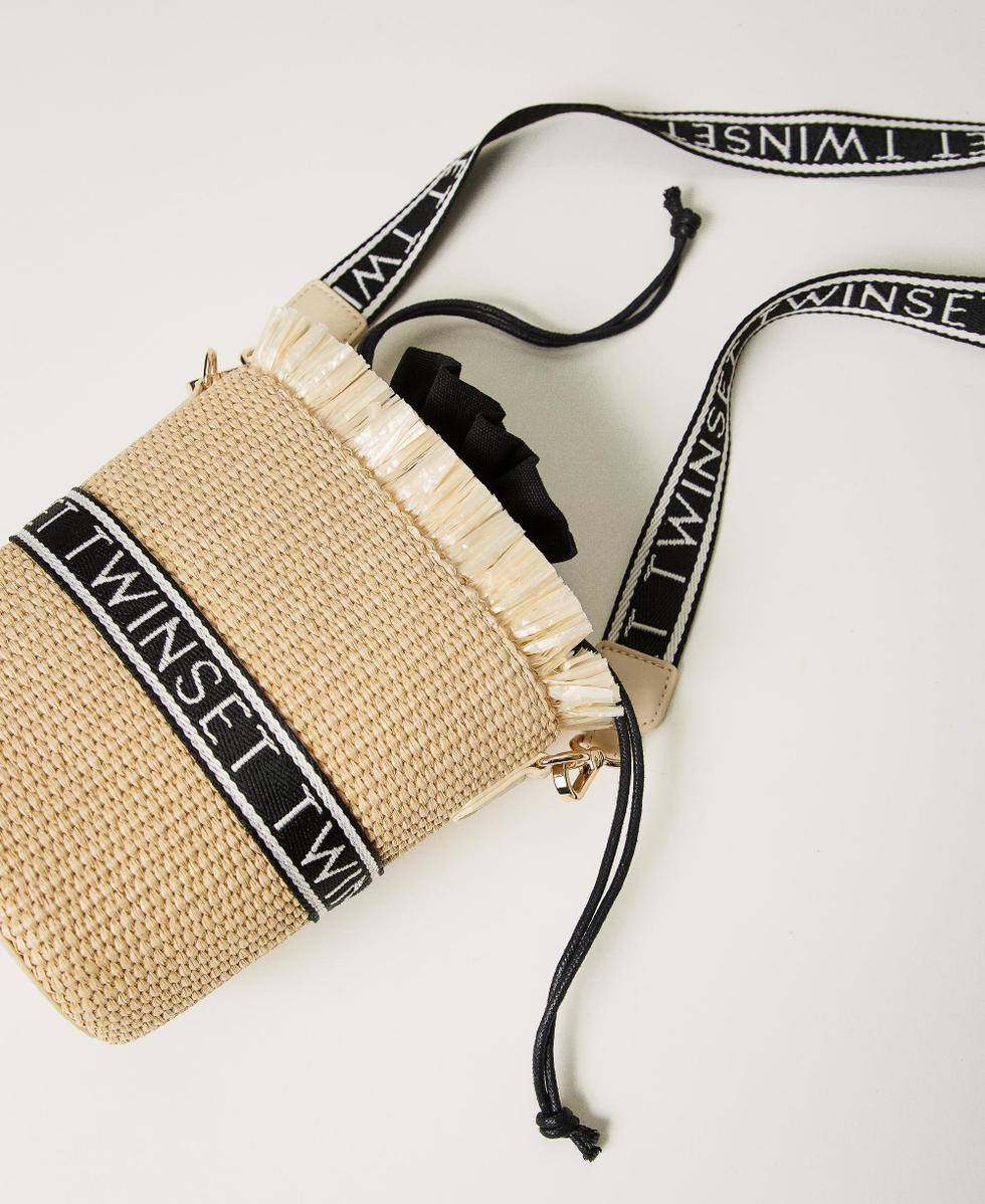 Bucket bag with jacquard logo