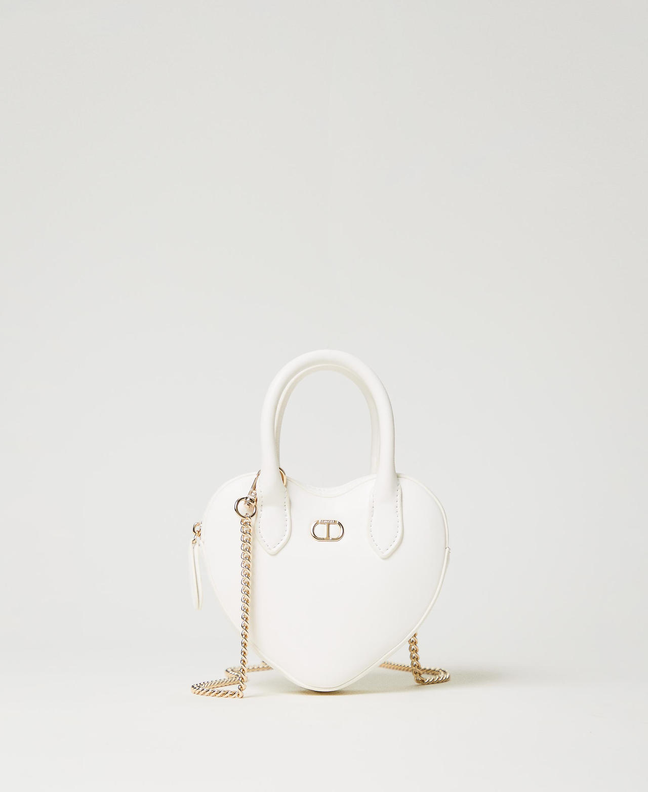 Cross shoulder bag with heart and logo "Lucent White" Girl 241GJ8013_11271_01