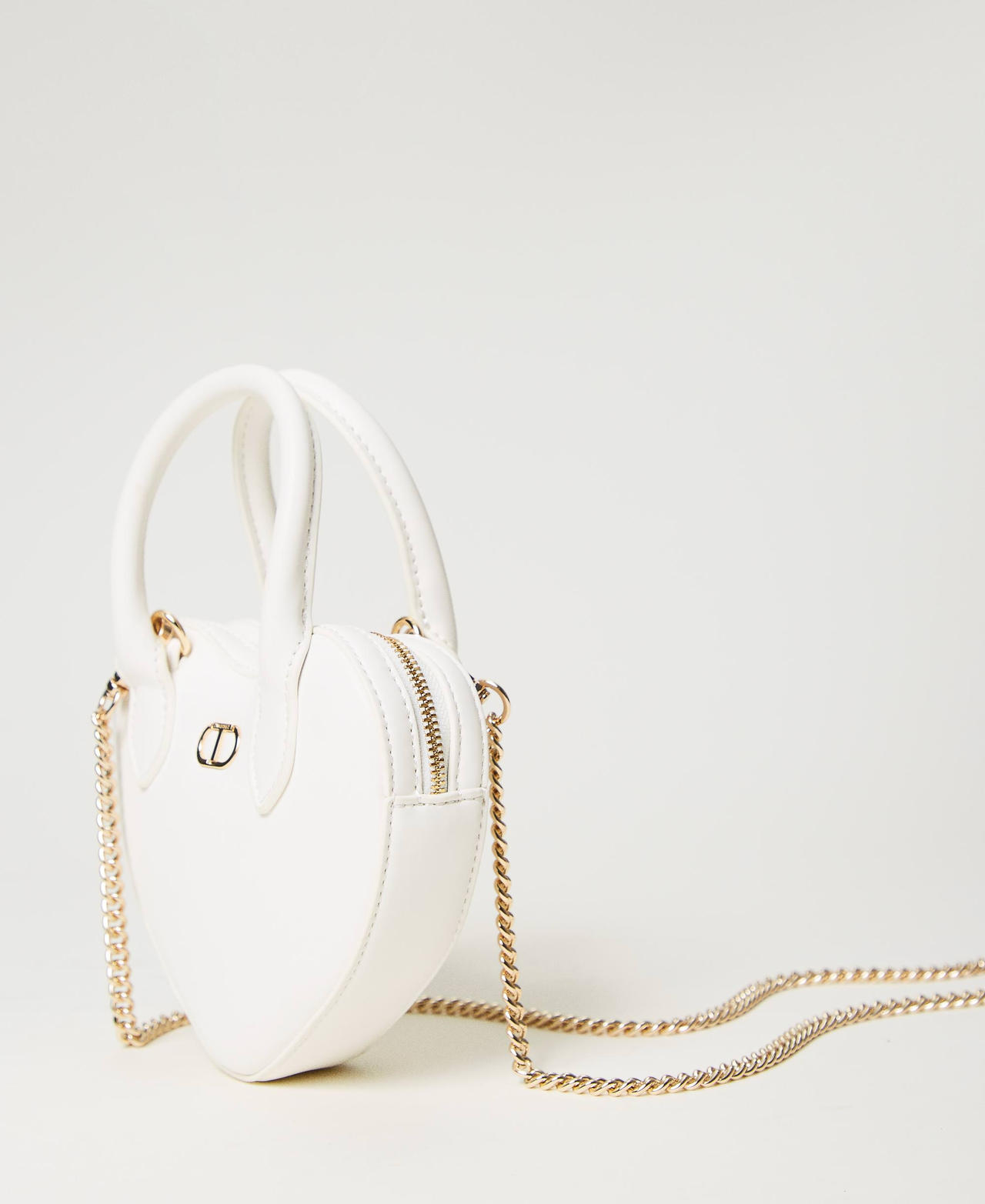 Cross shoulder bag with heart and logo