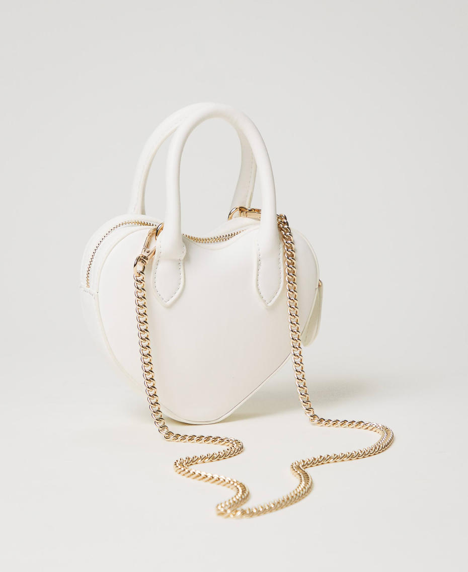 Cross shoulder bag with heart and logo