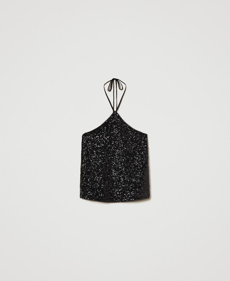 Full sequin halter top