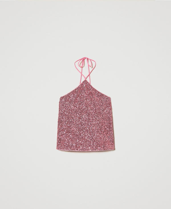 Full sequin halter top