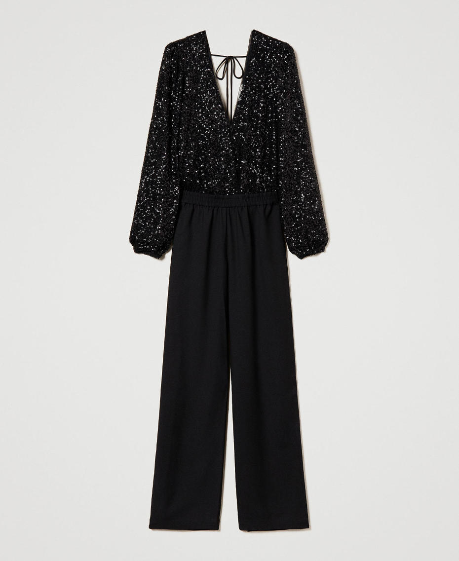 Full sequin jumpsuit Black Woman 241LB21BB_00006_S0