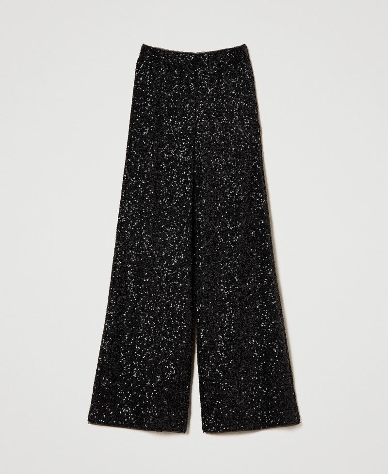 Full sequin palazzo trousers