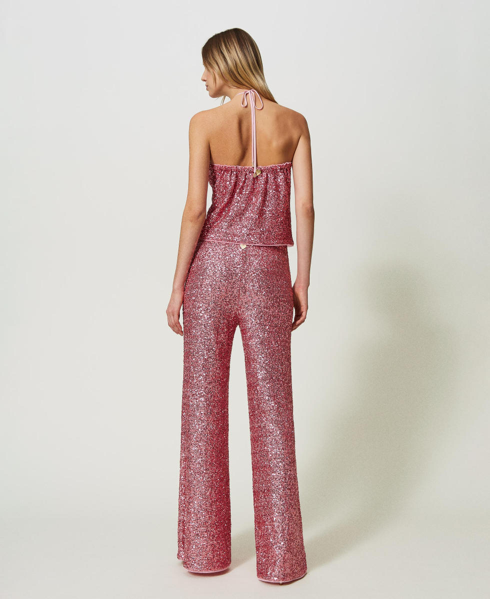 Pantaloni paillettes twin hot sale set