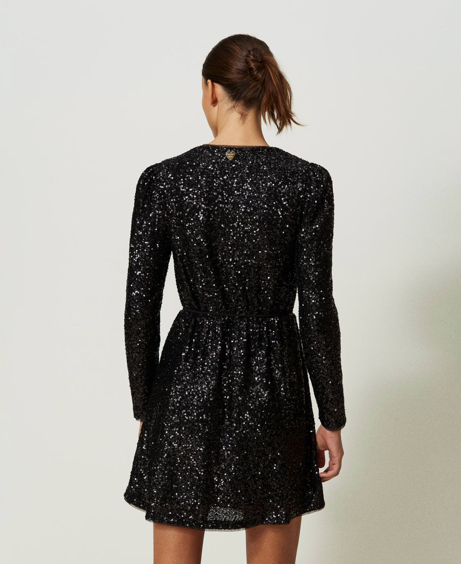Short full sequin dress