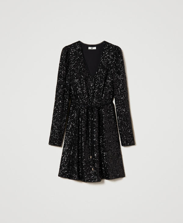 Short full sequin dress