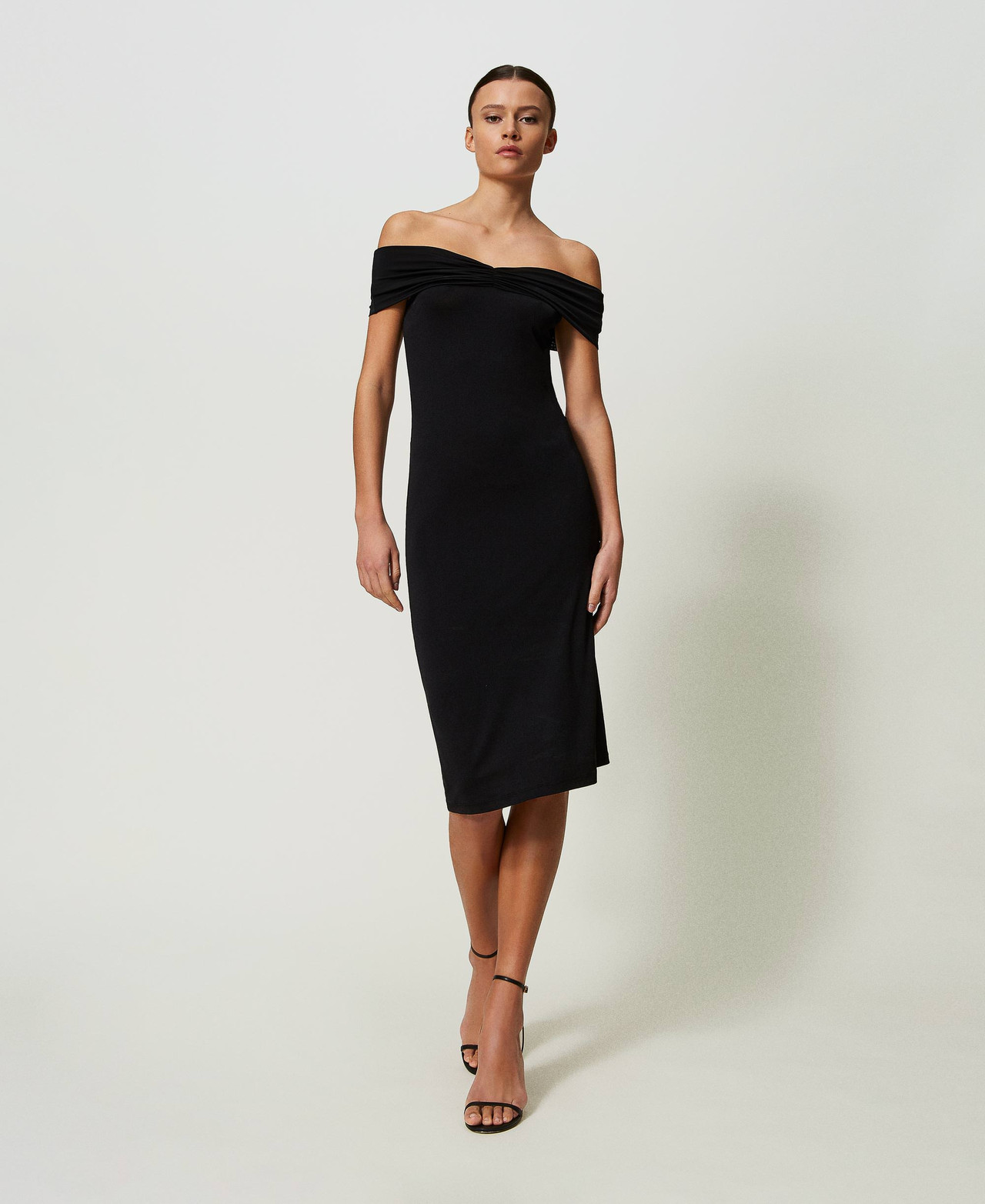 Vestido Midi Sin Tirantes Floerns Para Mujer - Color óxido Marrón, Ajustado, Tela Elástica, Abertura Lateral, Talla XL