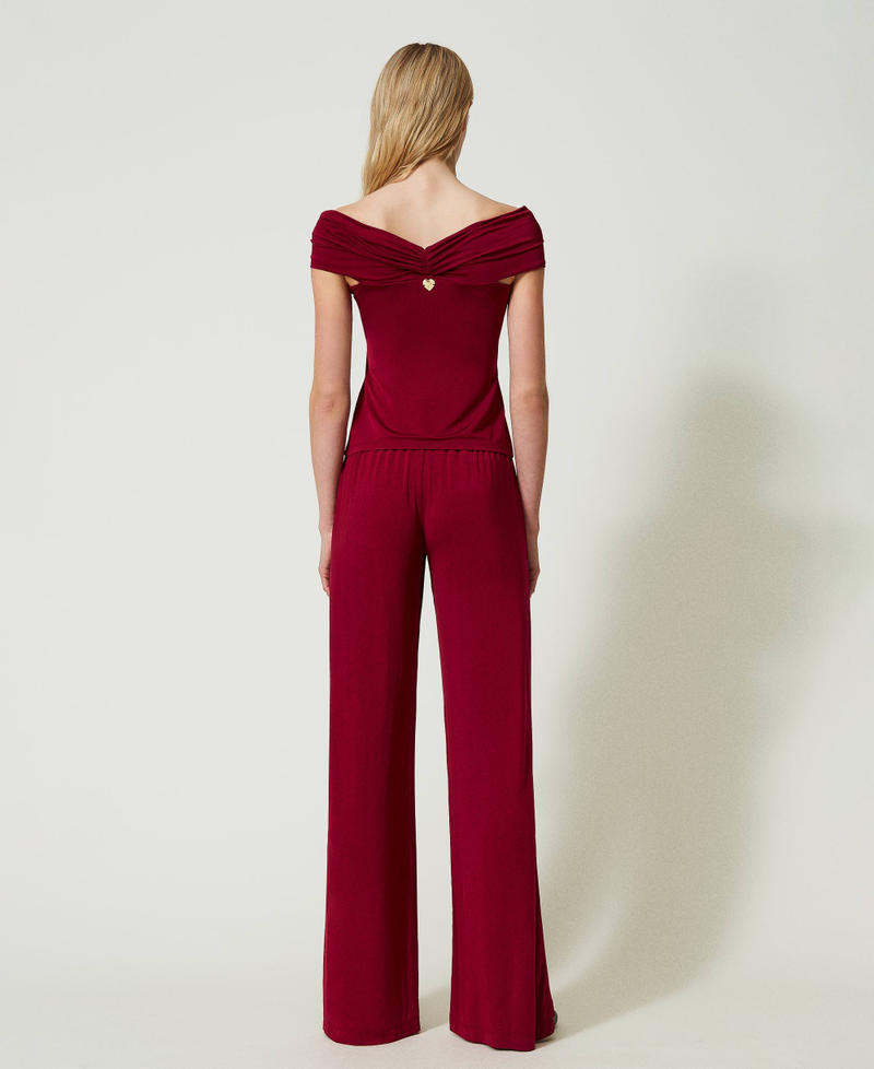 Relish pantaloni palazzo con pinces Rojer marrone