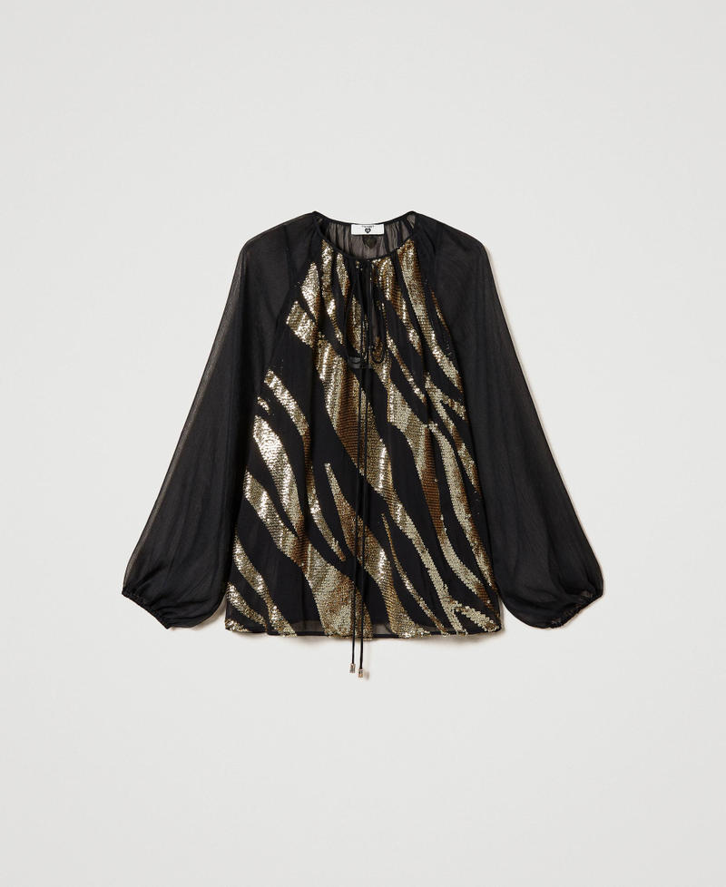 Blouse avec broderie animalière