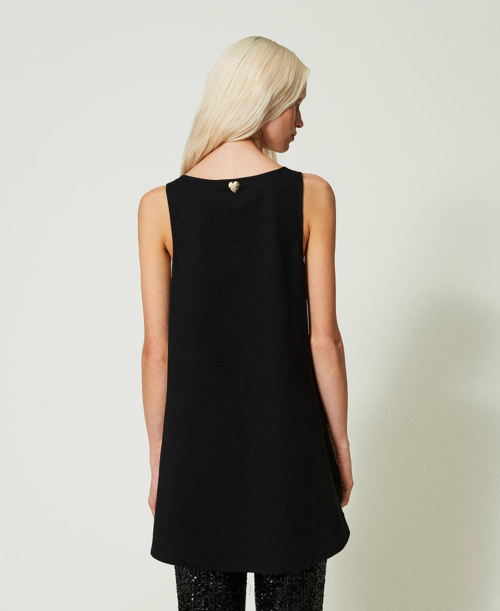 Maxi débardeur avec broderie animalière