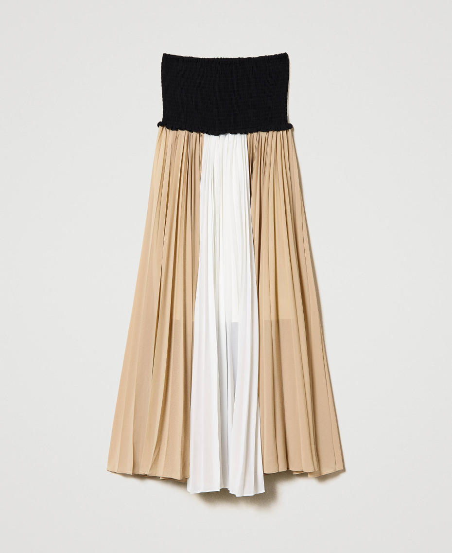Abito-gonna color block Multicolor Nero / Beige Nougat / Star White Donna 241LB25CC_11390_S0