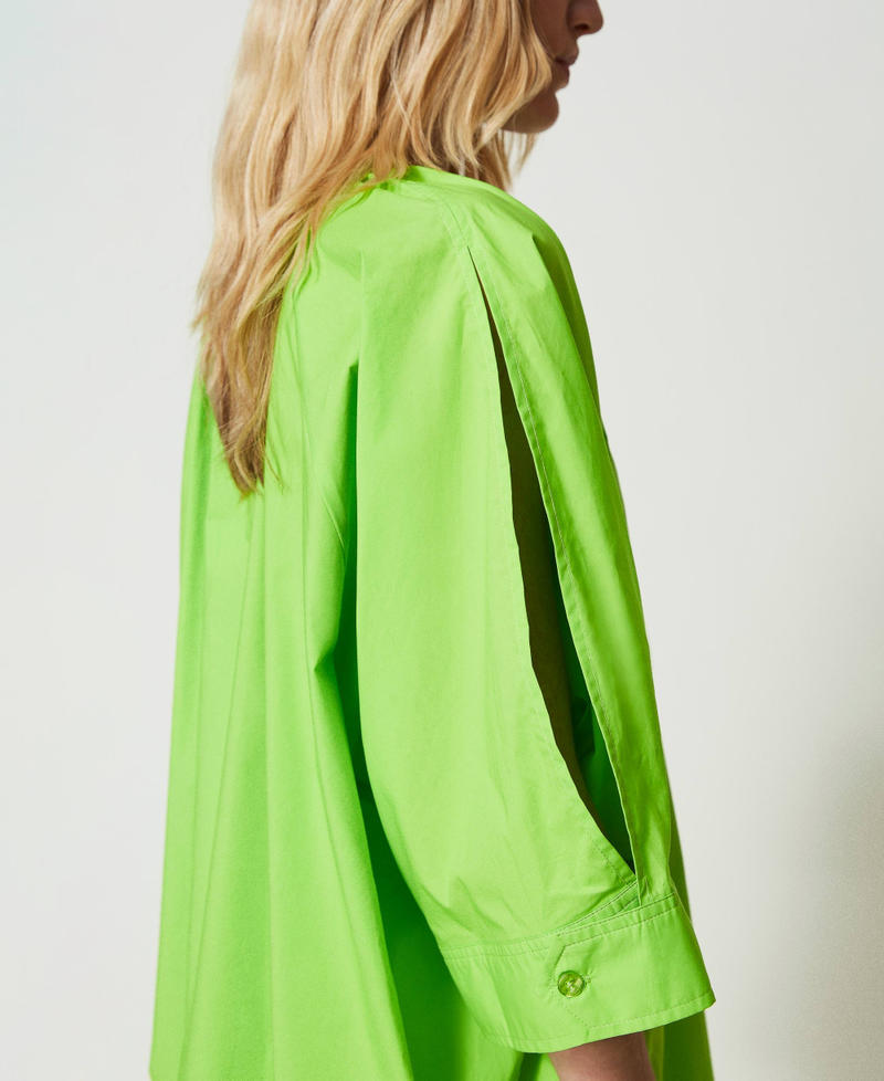 Maxi poplin shirt