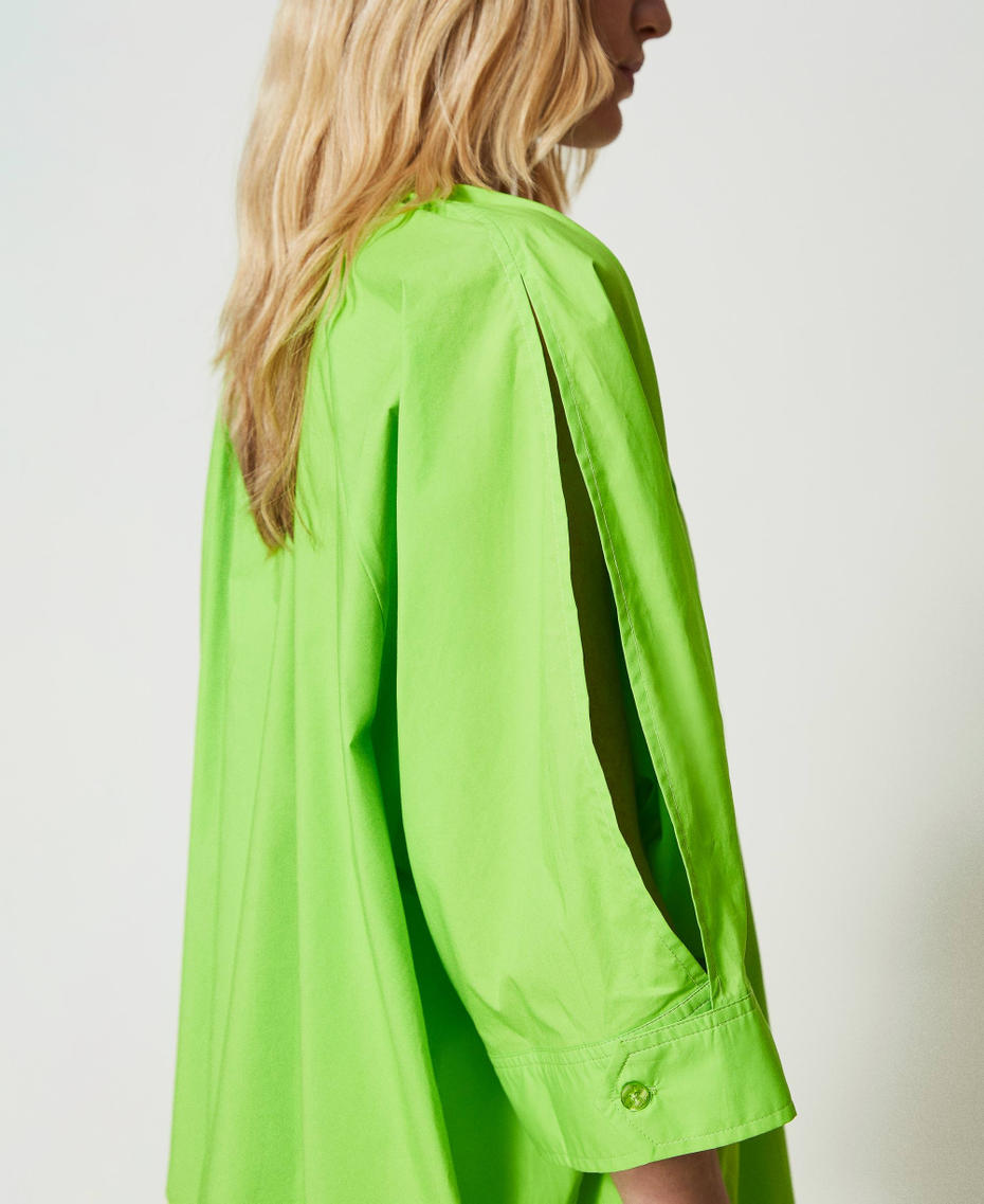 Maxi poplin shirt