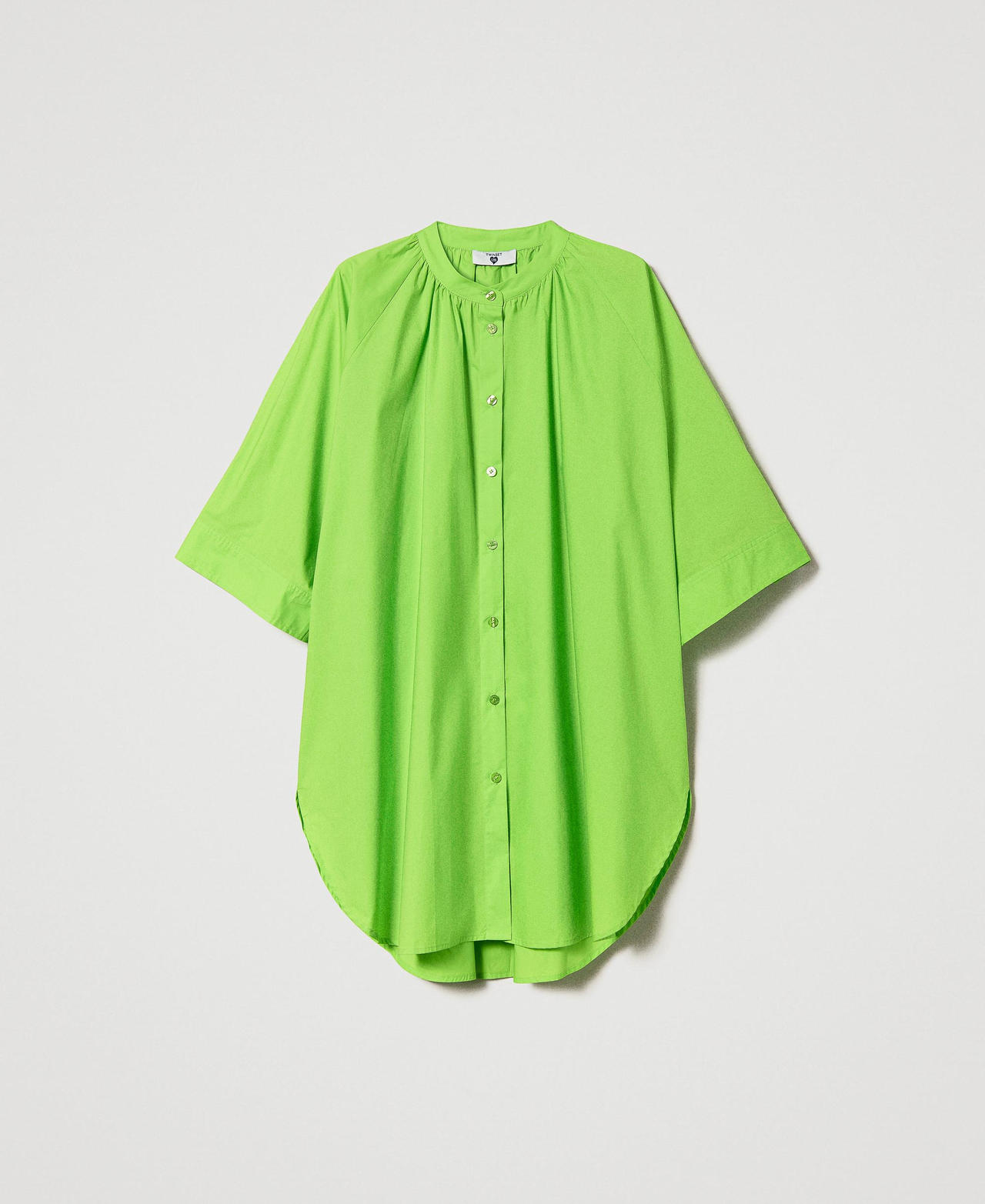 Maxi poplin shirt
