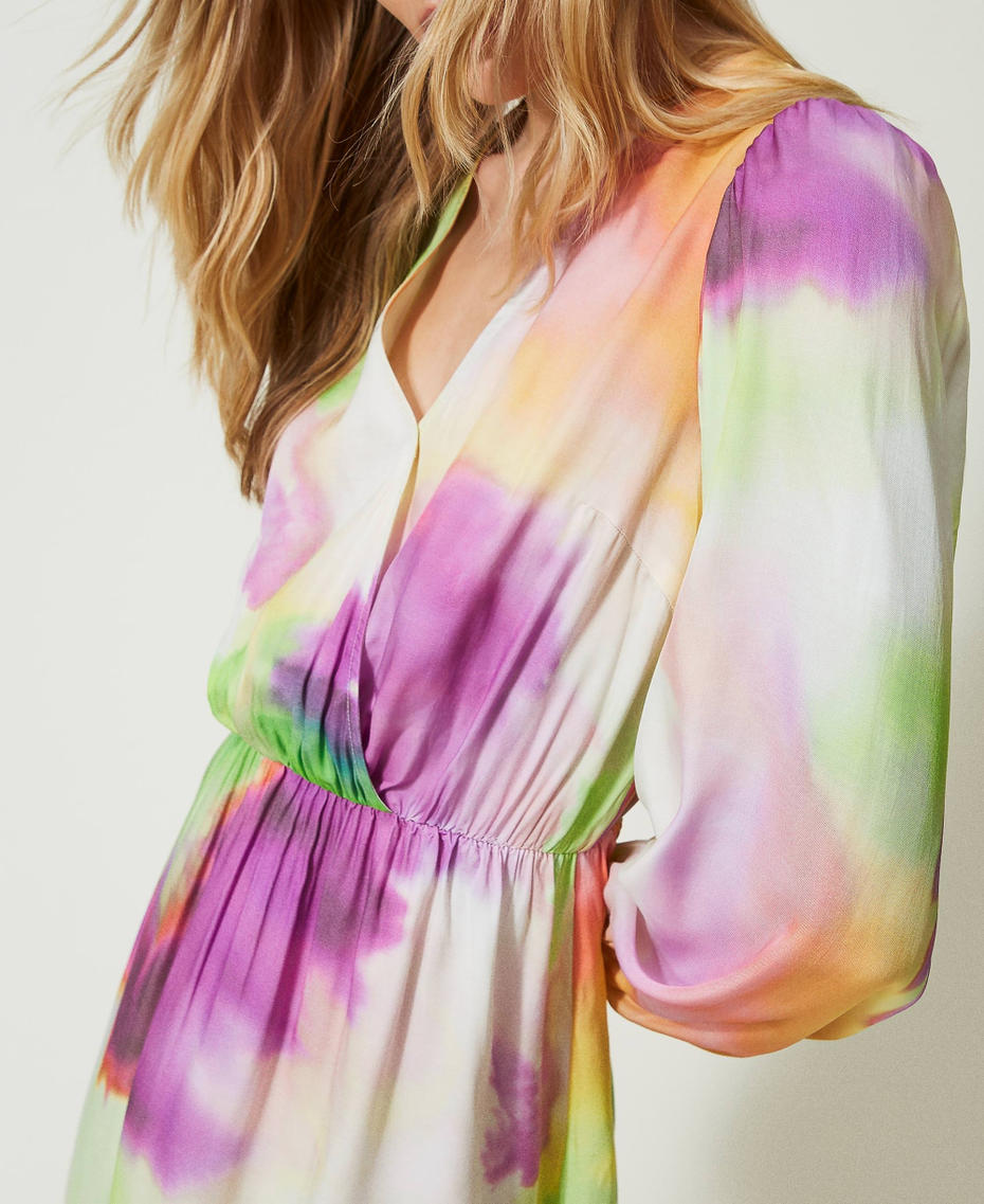 Abito corto a stampa tie-dye