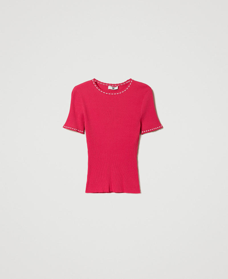 Pull ajusté côtelé