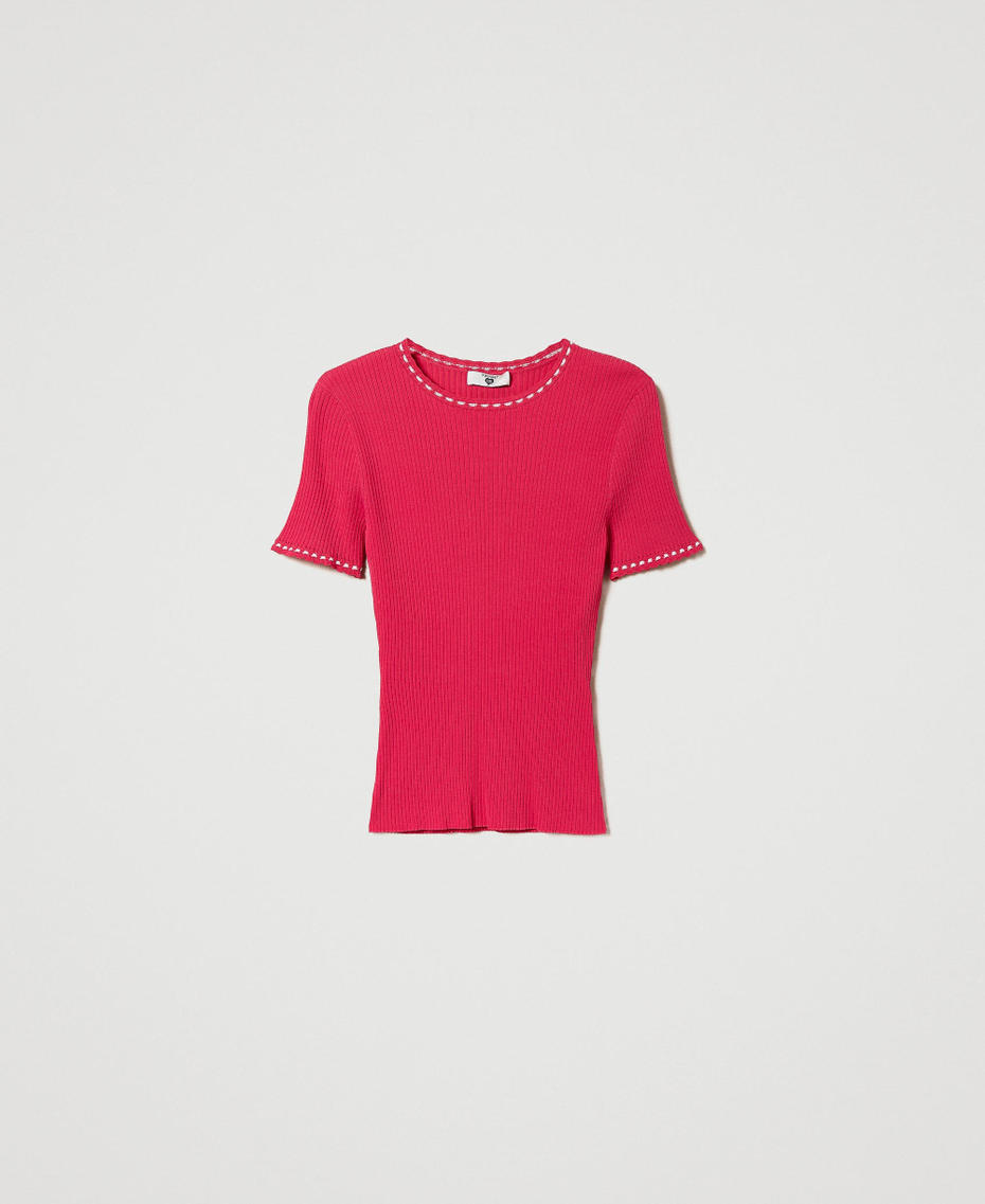 Pull ajusté côtelé