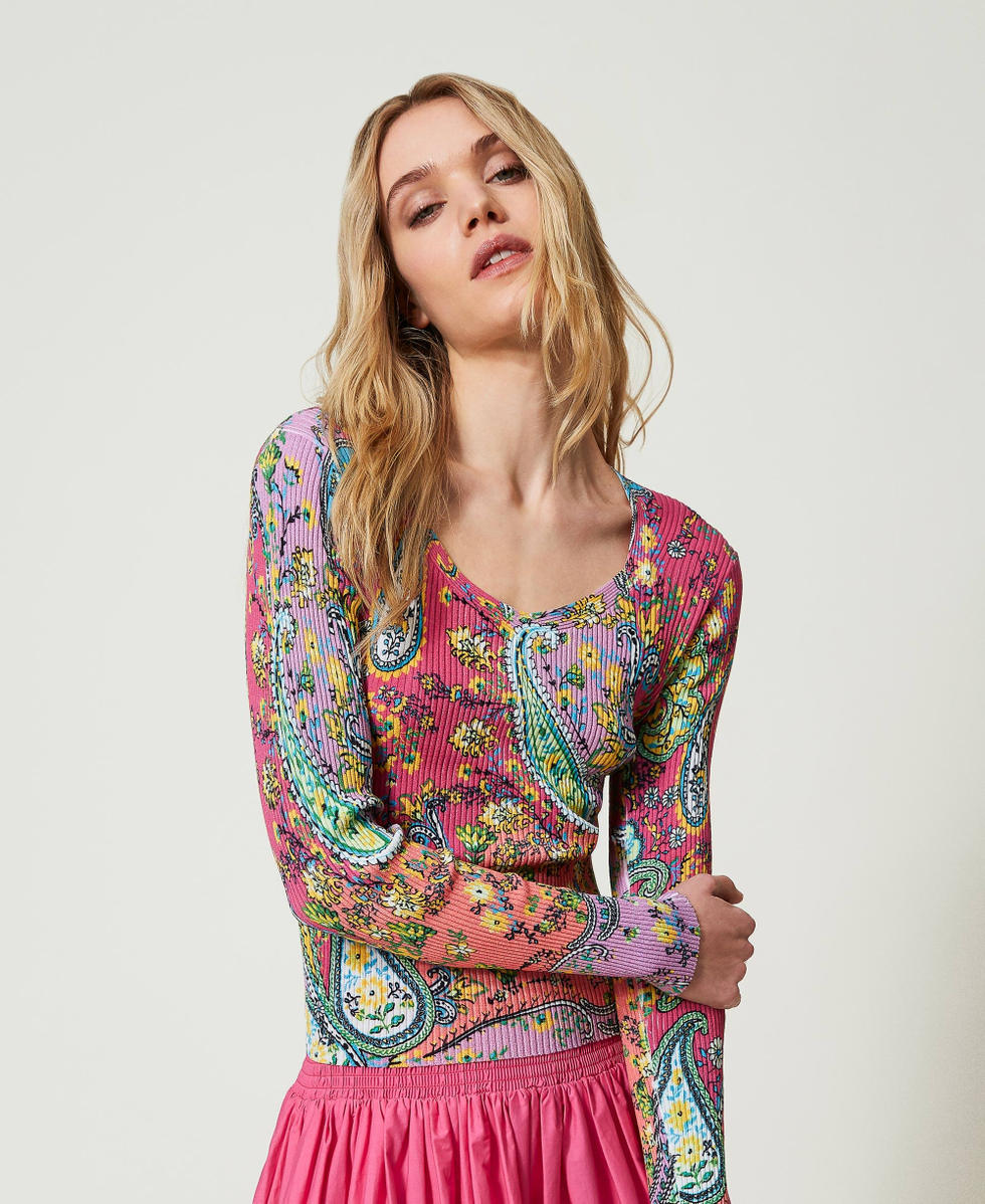 Paisley print jumper