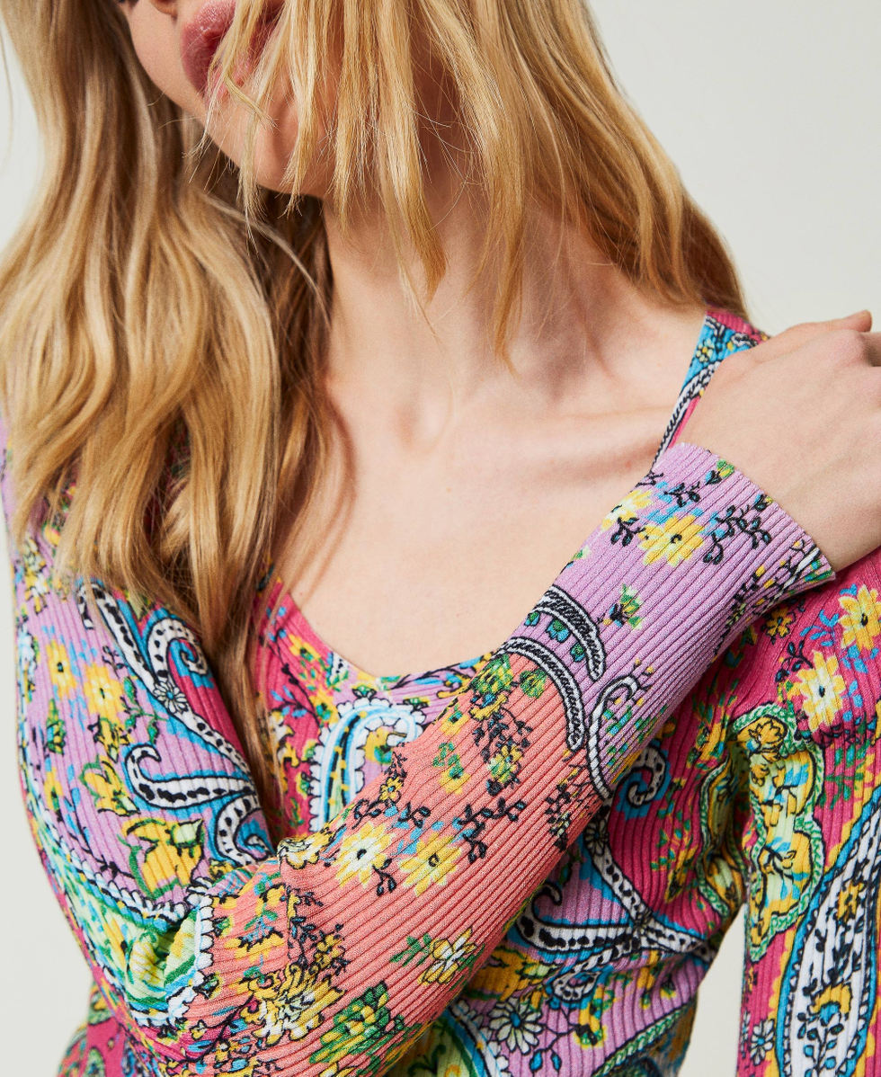 Paisley print jumper