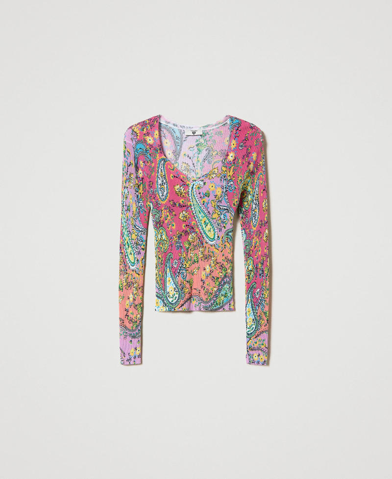Paisley print jumper